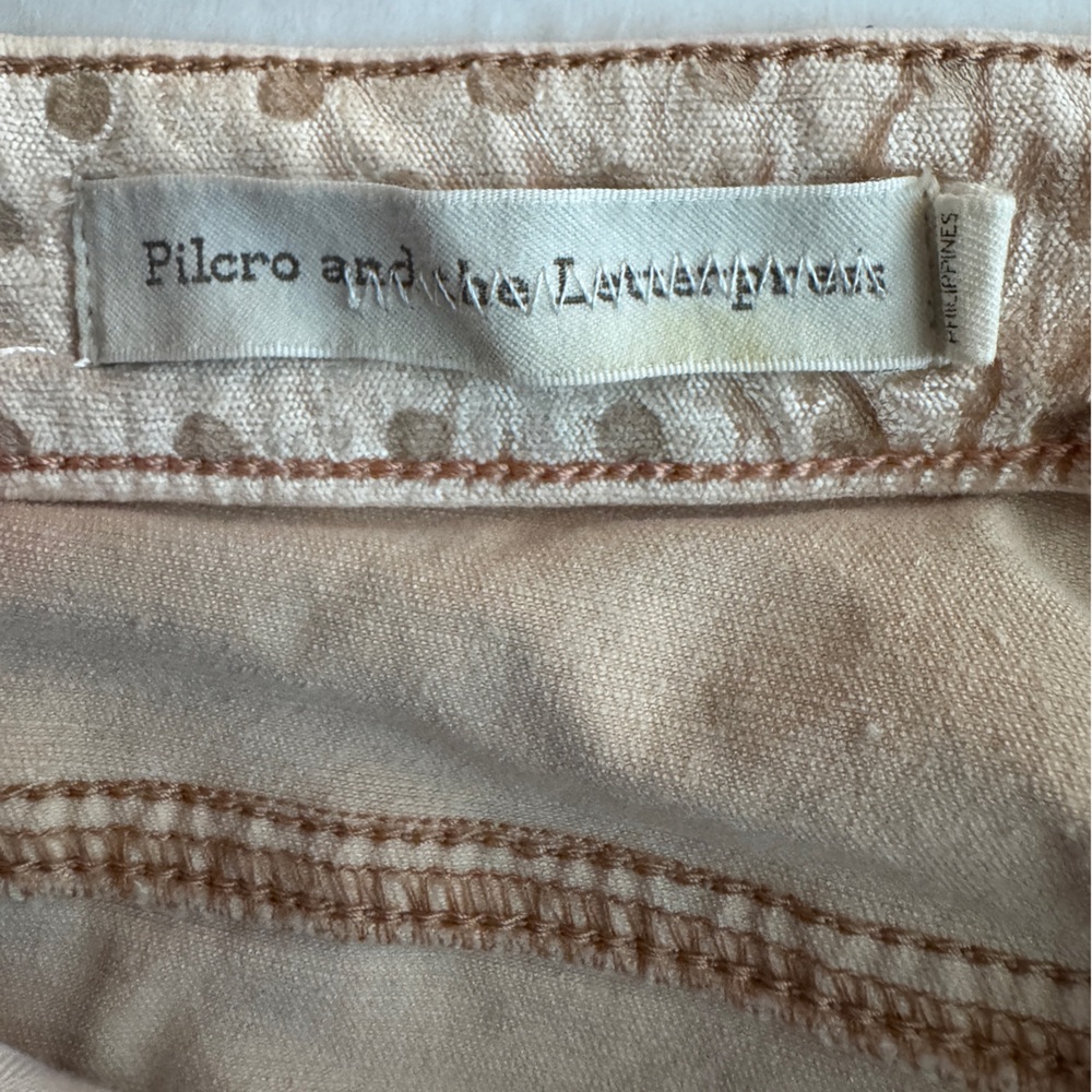 Pilcro Anthropologie Brand Velvet Polka Dot High Rise Skinny Pants - Size 25 P - Picture 6 of 8